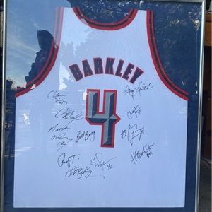 Autographed Charles Barkley framed jersey